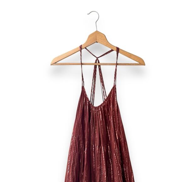 Ulla Johnson Samara High Low Sleeveless Gauze Maxi Dress Copper 0 Women’s - Picture 3 of 12